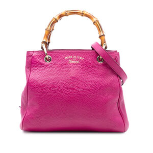 Pre-Loved Gucci Small Calfskin Bamboo Shopper Satchel